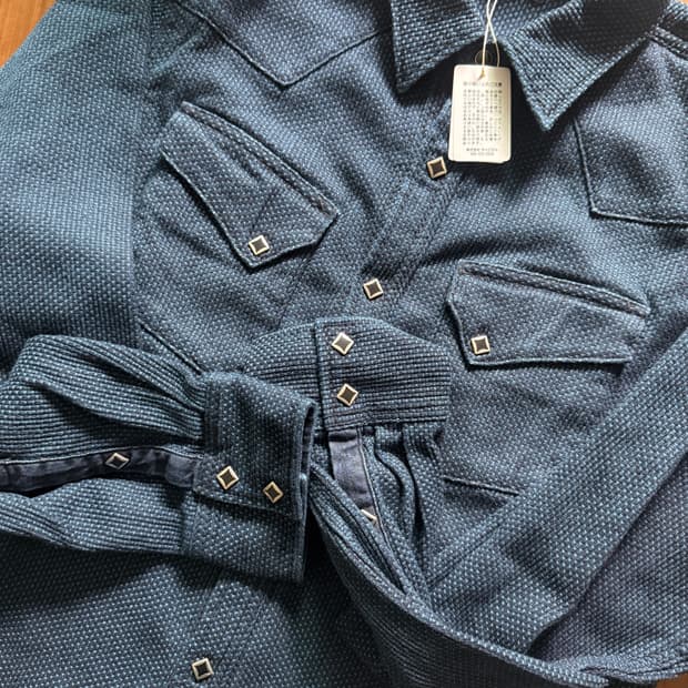 캐피탈 사시코 인디고 웨스턴 셔츠