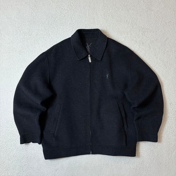 이브 생로랑 뿌르 옴므 로고 울 블루종 자켓 PN6897