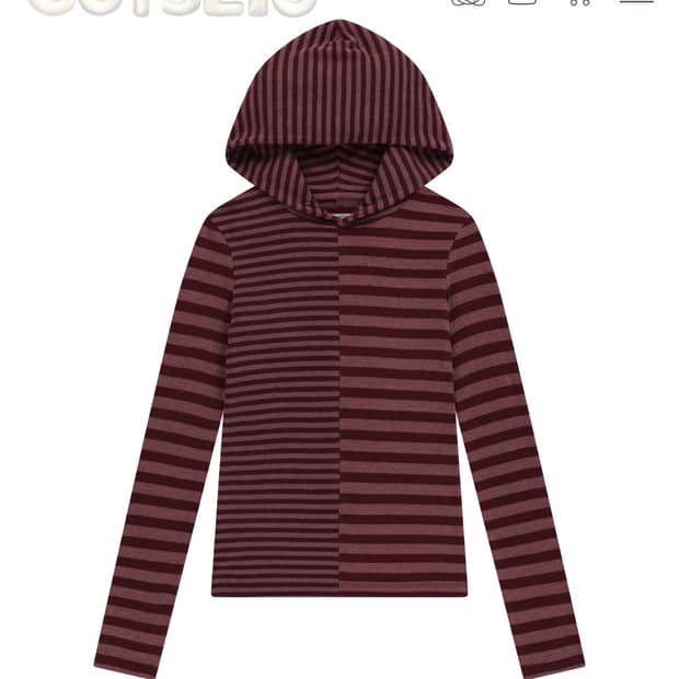 코이세이오 믹스 스트라이프 후디 레드