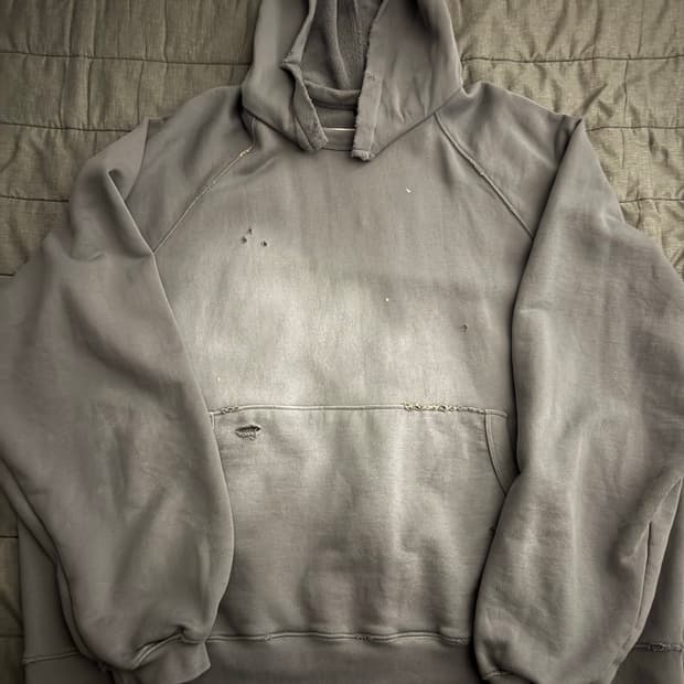 블랙아웃 커티드 스카 후디 xl