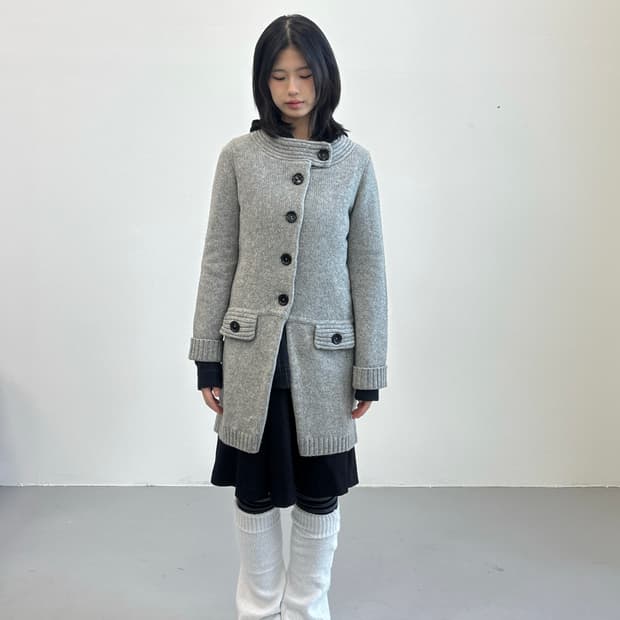 MACPHEE Wool Knit Cardigan Coat