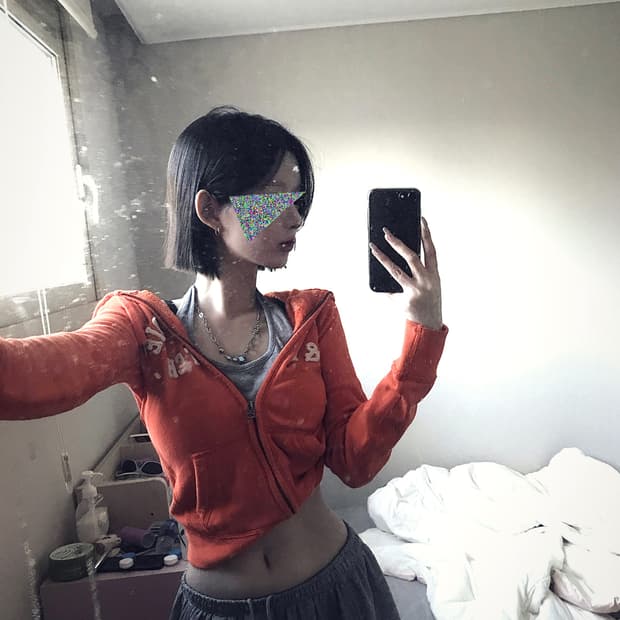 아베크롬비 오렌지 후드집업