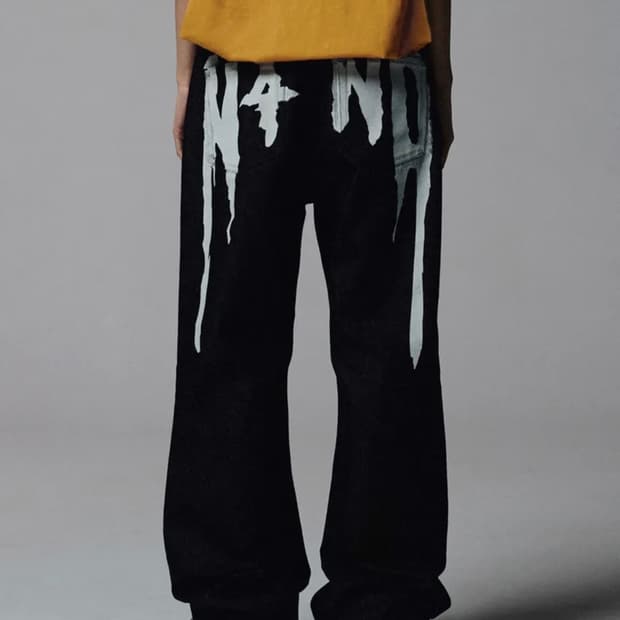 N4ND Drip Logo Denim Pants 드립 로고 데님 팬츠