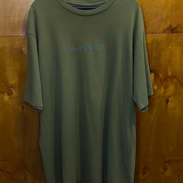 슈프림 University 24 S/S 올리브 반팔티 L