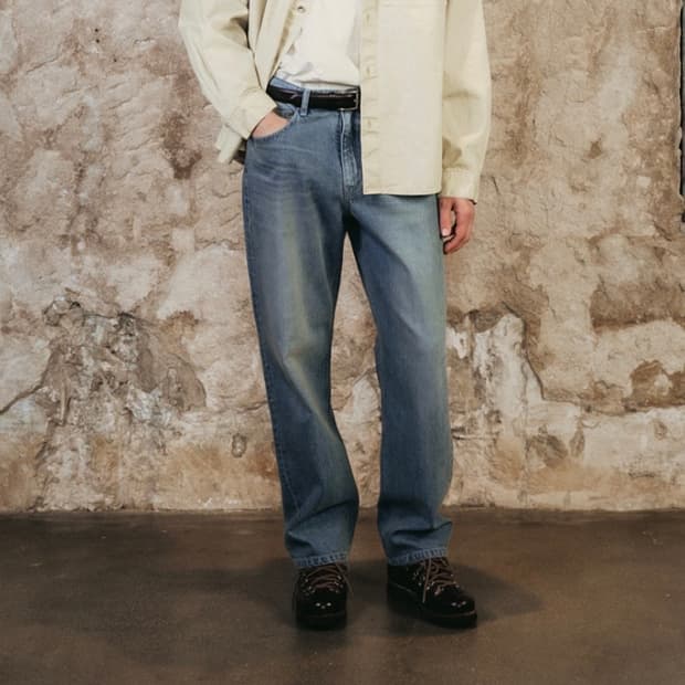 셔터 5p 와이드 데님 팬츠 M