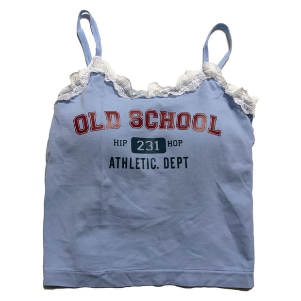 새상품 올드스쿨 레이스 캡내장 끈나시 (스카이블루)