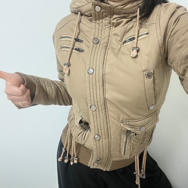 갸루깔 리즈리사 폭닥퍼안감 자켓