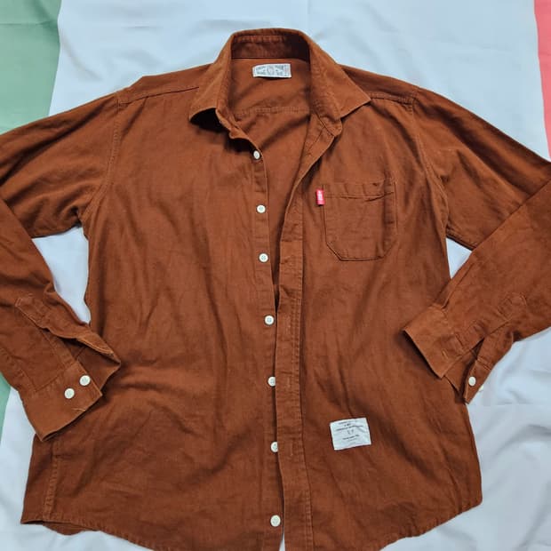 빈티지 브라운 셔츠 