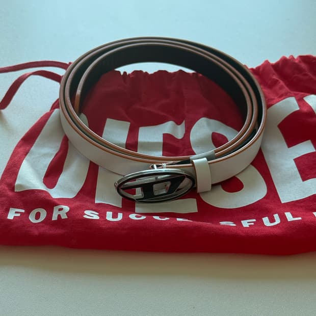 디젤 로고버클 가죽벨트