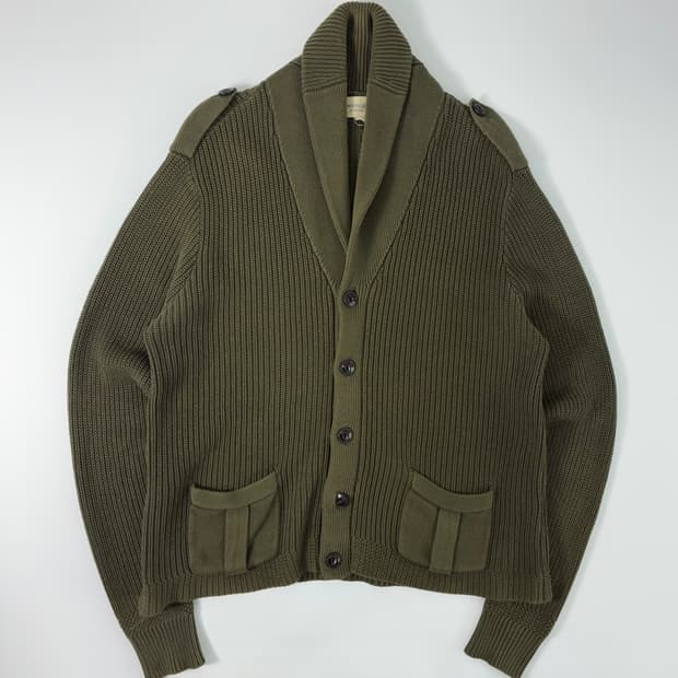 Polo데님 앤 써플라이 카키코튼 밀리터리 가디건