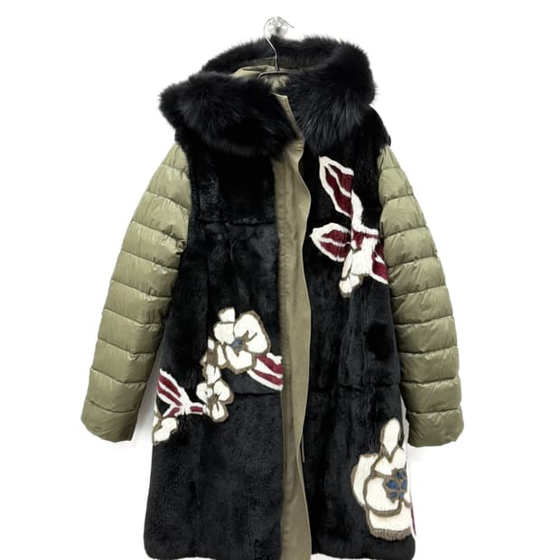 이브살로몬 아미 리버시블 렉스 퍼 패딩 코트