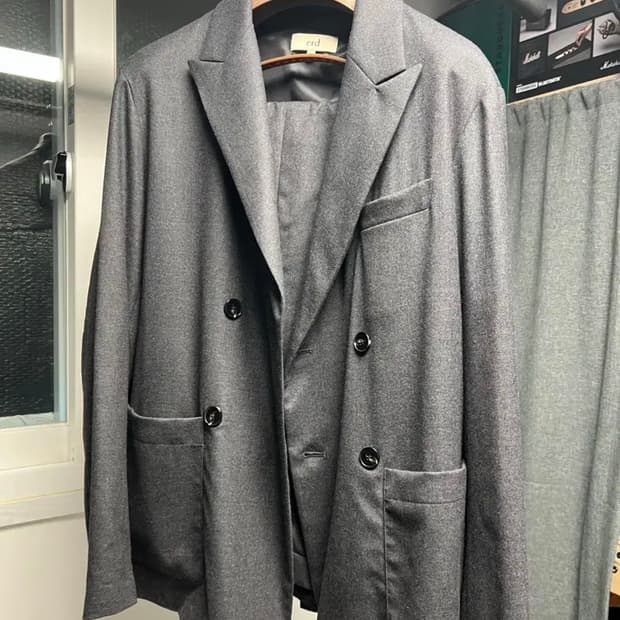 에르디 에르디토 erd 울 플란넬 더블 자켓 트라우저 셋업