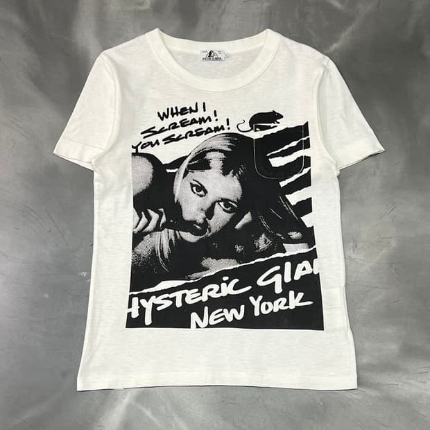  히스테릭 글래머 포켓 프린팅 반팔티 y16442