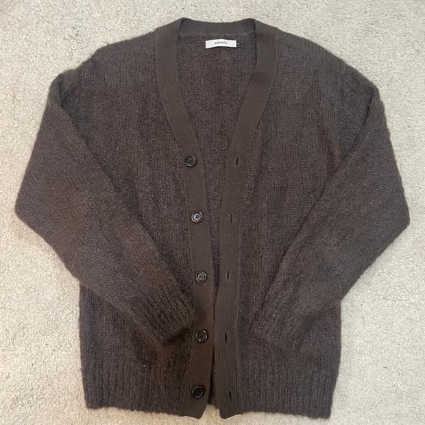 아모멘토 그랜파 가디건 다크브라운 M