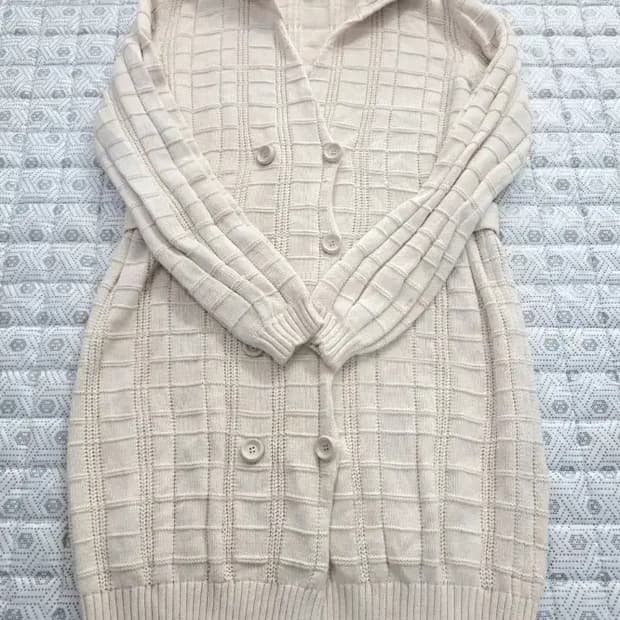 펜디 FENDI 롱 니트 가디건 아이보리 ~66