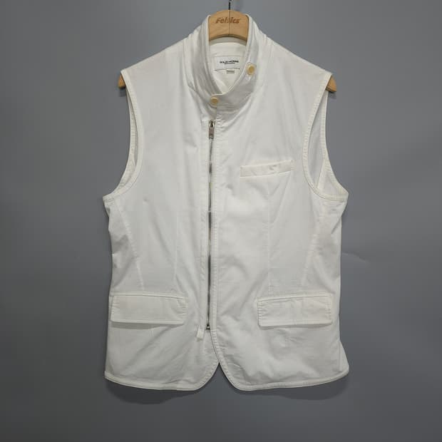 솔리드옴므(SOLID HOMME) 집업 베스트 화이트 100