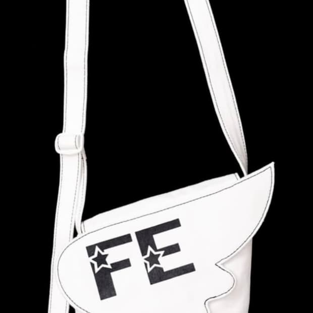 샵페어리 윙 캔버스 백  화이트 엔젤 날개 fe