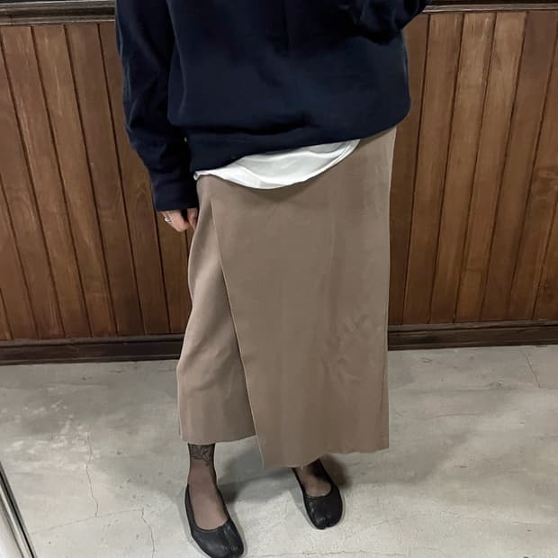 AURALEE wool smooth knit skirt