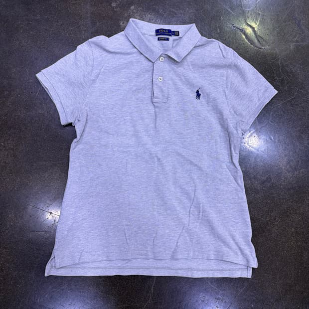 폴로 랄프로렌 스키니핏 피케 반팔 카라티 그레이 L