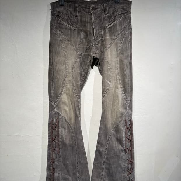 Tornado Mart Lace-up Detail Bootcut Pant