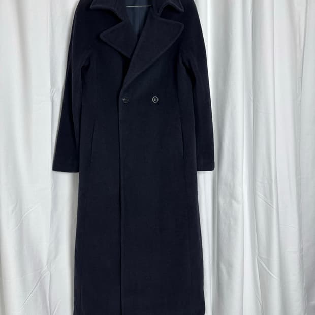 ALPACA NAVY MAXI COAT