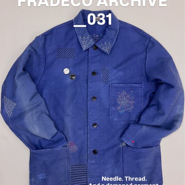 vintage French Moleskin Work Jacket