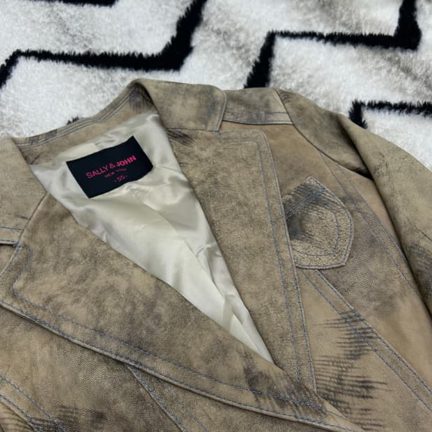 [55]Sally&John 양가죽 워싱 블레이저/베이지