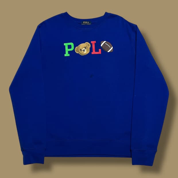 Polo Ralph Lauren 베어컬렉션 로고 블루 맨투맨