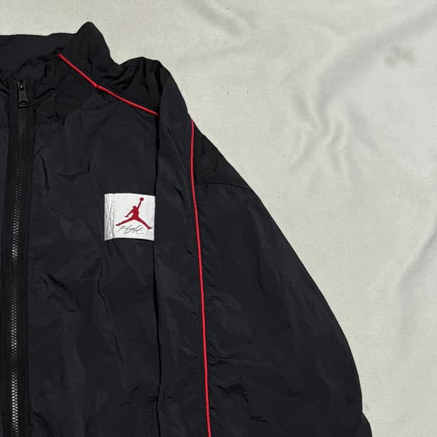 2XL 조던 블랙 우븐 바람막이