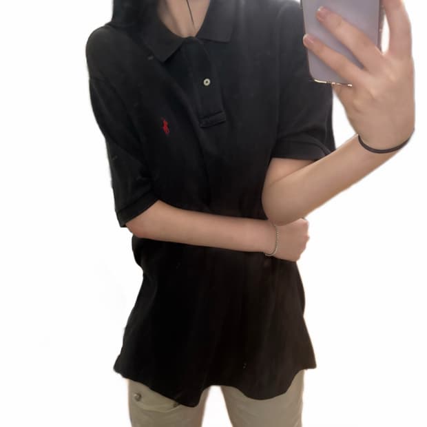 폴로 랄프로렌 레드 포니 블랙 카라티 PK