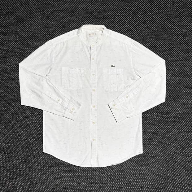[L] Lacoste 라코스테 스탠드 라운드 카라 코튼 셔츠