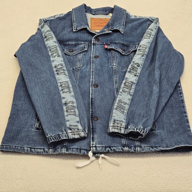 리바이스 로고 청자켓 L