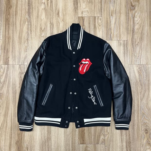 Jackrose 롤링스톤즈 소가죽 바시티 자켓