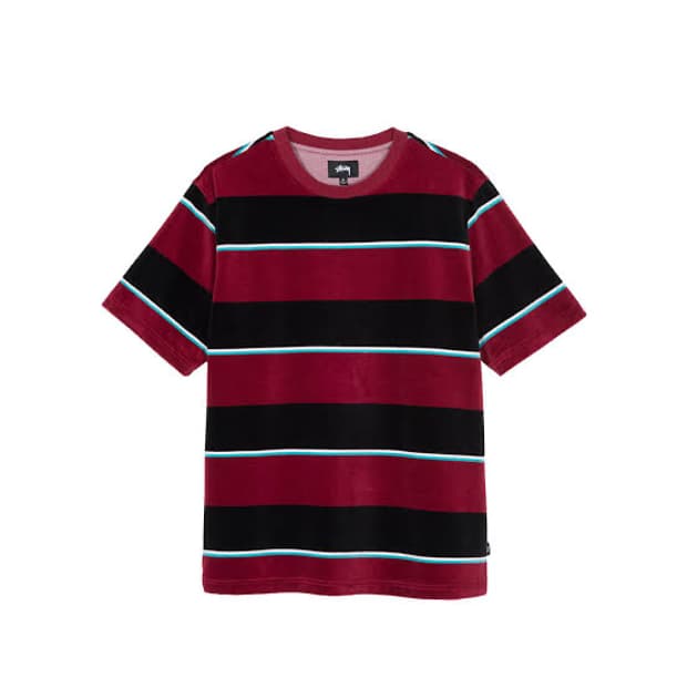 stussy velvet stripe tee