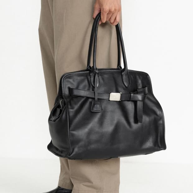 브라운야드 레더 버클 17 백 블랙