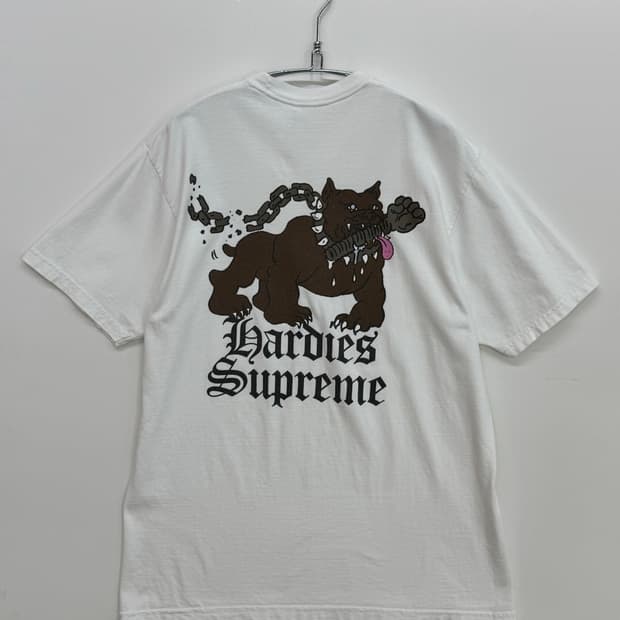 슈프림 X 하디스 도그 티셔츠 화이트 23SS