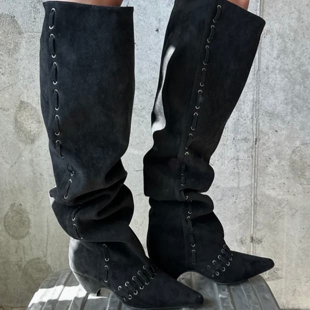 Deinet 다이닛 핸드 스티치 롱부츠