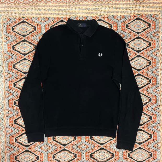 프레디페리 블랙 긴팔 카라티셔츠 남성S