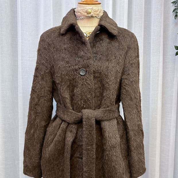 마리끌레르 알파카 베이직롱코트