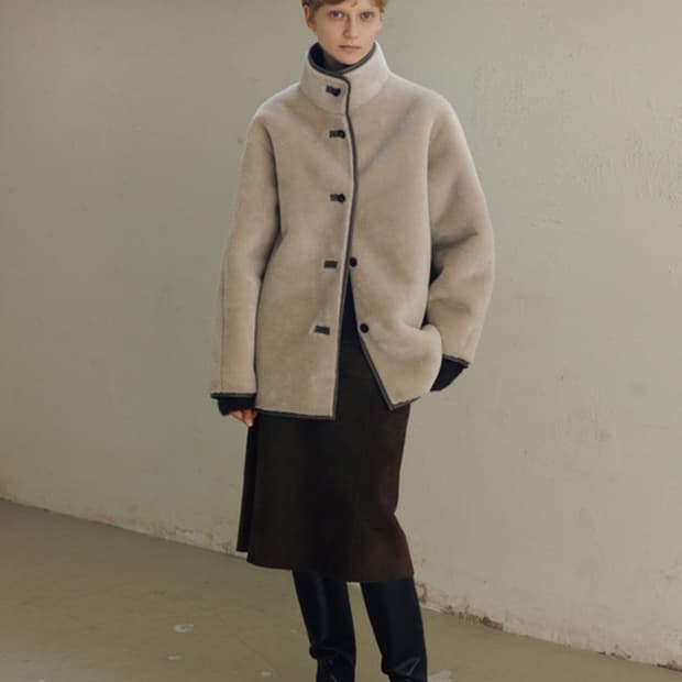 모이아 리버시블 퍼 코트