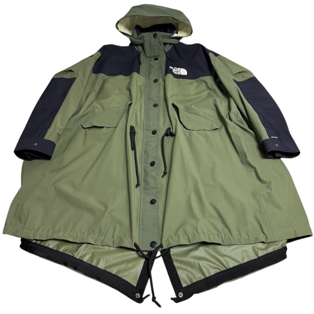 노스페이스 사카이 피쉬테일 드라이벤트 카키 롱코트