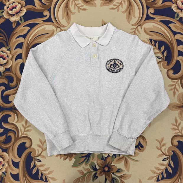 (XS)던스트 DUNST 와펜 카라 맨투맨(그레이)