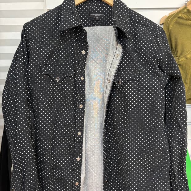 엔지니어 가먼트 도트 셔츠 