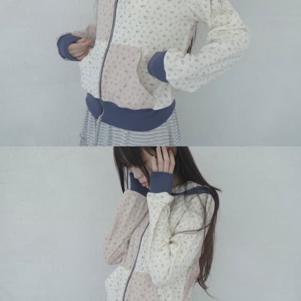 젤레나 꽃 후드집업