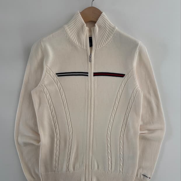 Tommy Hilfiger 타미힐피거 아이보리 니트 집업
