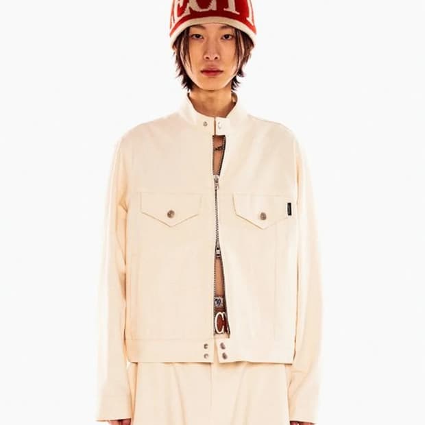 LECYTO BIKER COTTON JACKET_IVORY