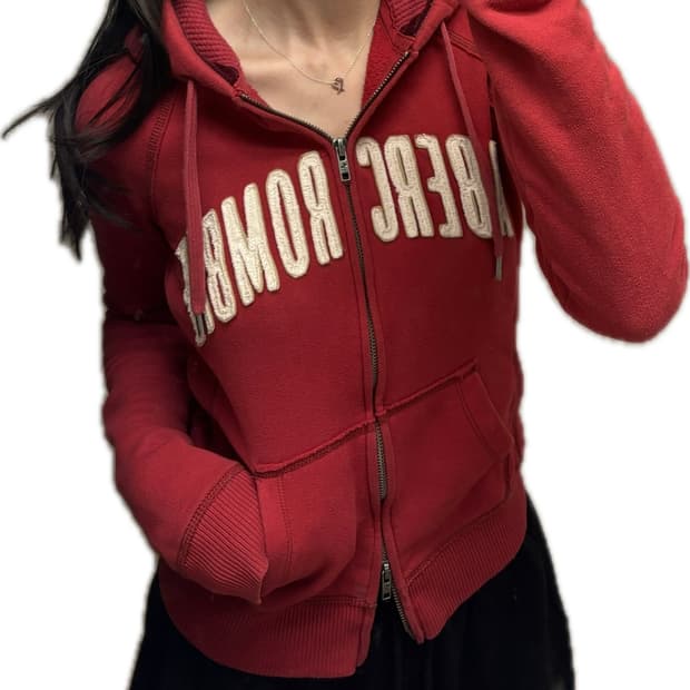 아베크롬비 투웨이 후드집업 레드 S