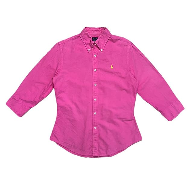 폴로랄프로렌 슬림핏 핑크 베이직 셔츠 95