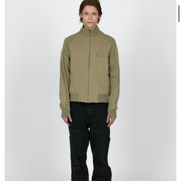 plastic prodcontrast zipped jacket khaki