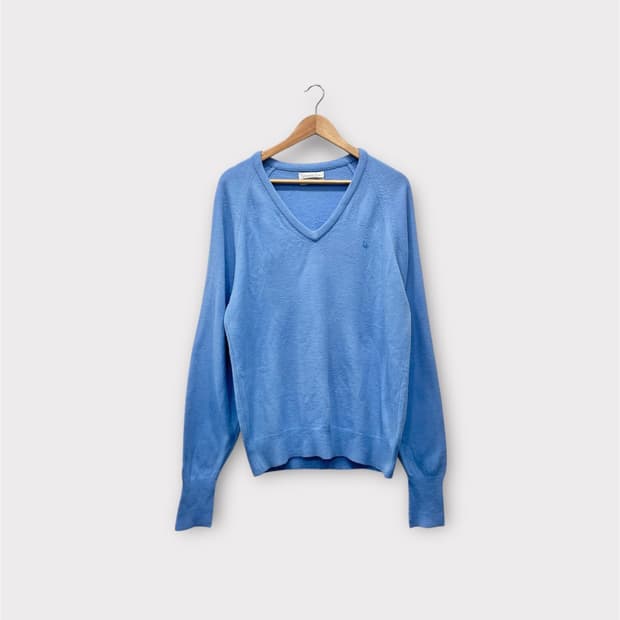 USA 크리스찬디올 베이비블루 브이넥 니트 100-105